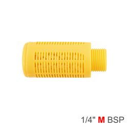 AIRCRAFT Plastic Breather Silencer 1/4' M Orange
